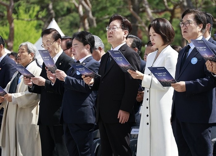[포토] 李대통령, 4·19혁명 기념사…"민주주의의 체제적 우월성과 역사적 진보 향한 부단한 노력 역설"