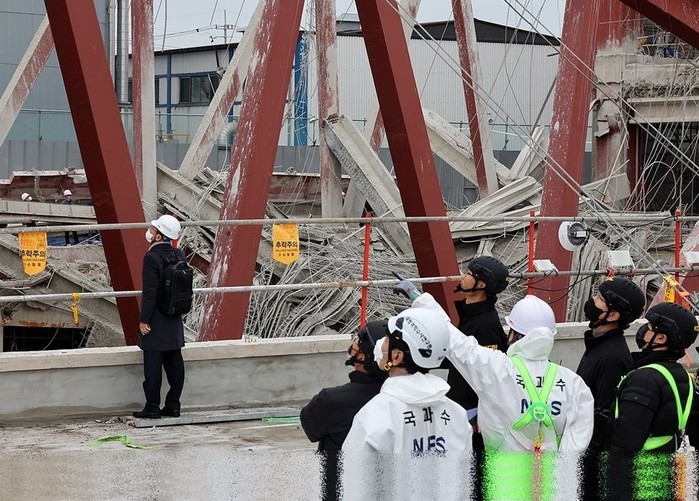 경찰, 광주대표도서관 붕괴 사고 공사...