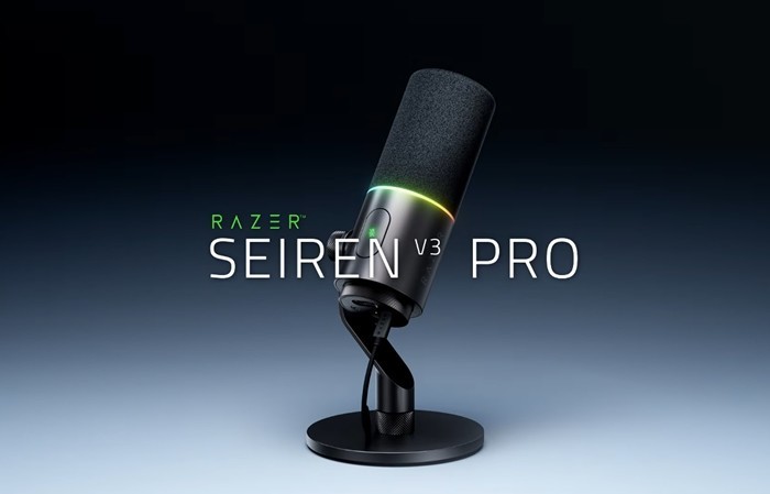레이저, 복잡한 세팅 없이 간편한 스튜디오급 오디오 성능의 마이크 'Seiren V3 Pro' 출시 (영상)